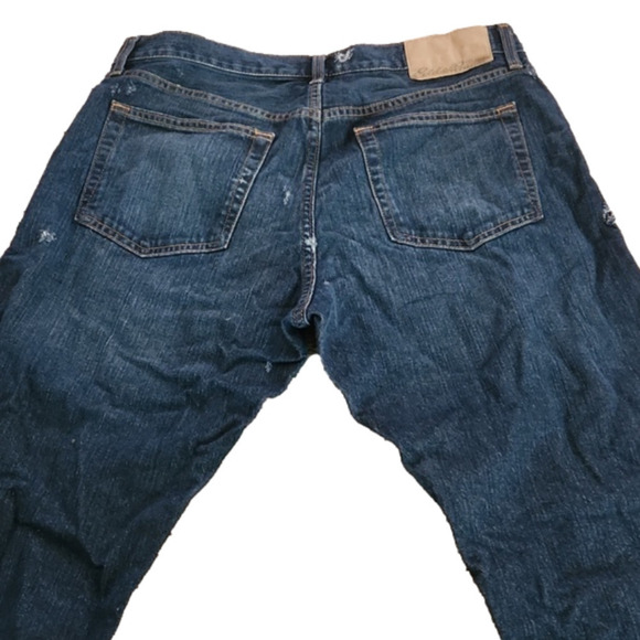 EDDIE Bauer Blue Denim 34×30 Straight Leg Jeans - Picture 3 of 12